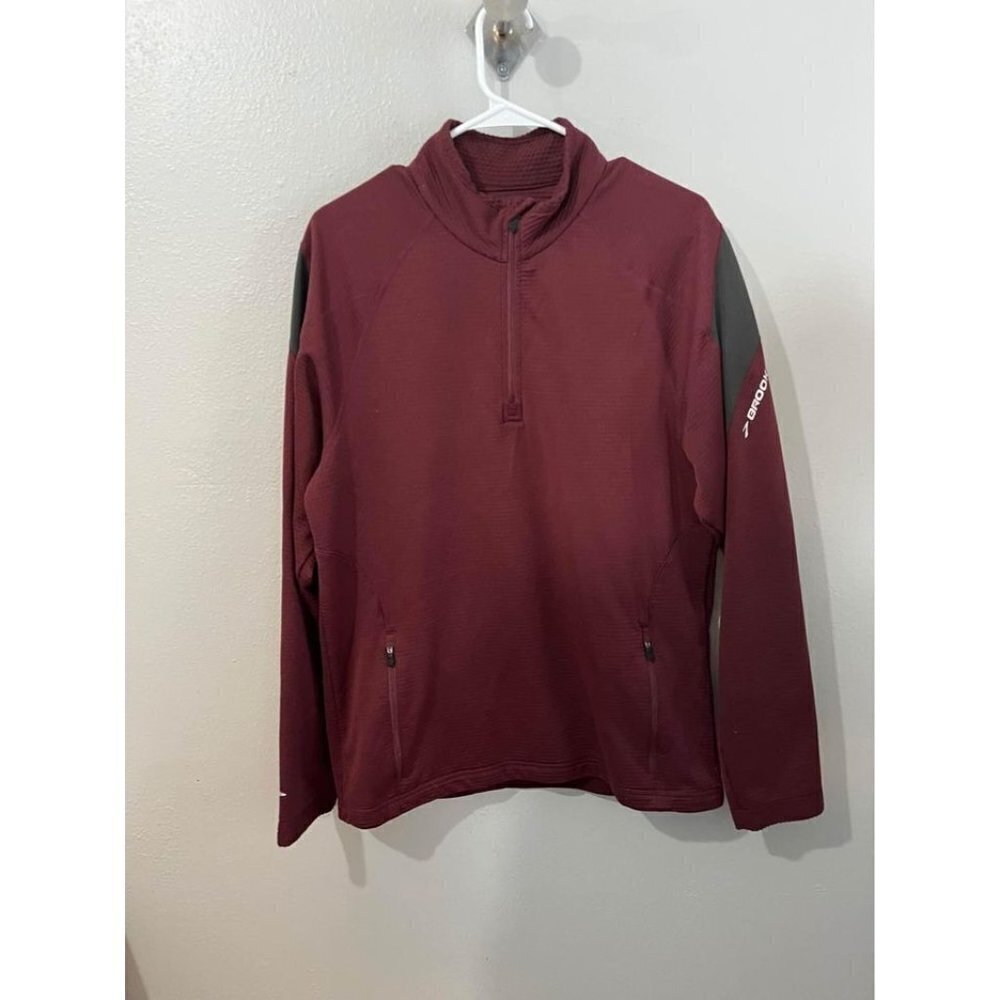 Brooks Performance Burgundy Running Sweatshirt Size Medium